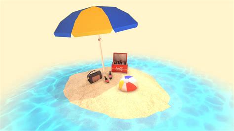 The Beach 3d Model By Fraserhutchison 114a058 Sketchfab