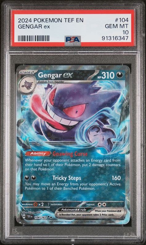 Gengar Ex 2024 Scarlet Violet Temporal Forces 104 162 Double Rare