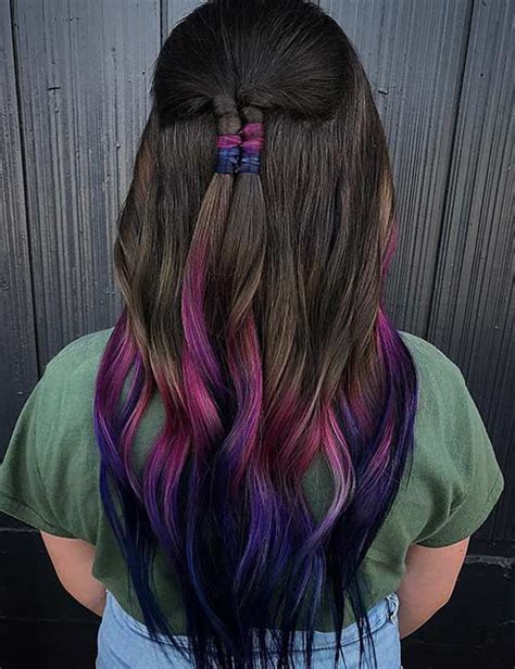 Brown To Purple Hair Ombre