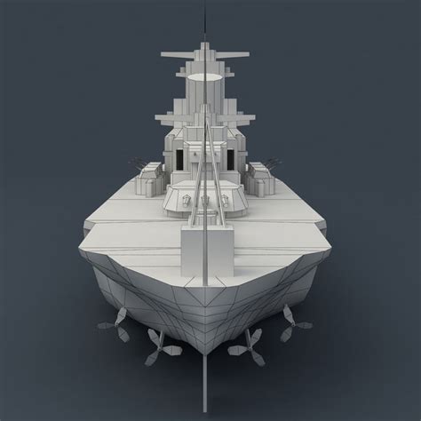 Линкор Ямато 3D Модель $14 - .obj .max .fbx - Free3D