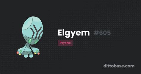 Elgyem Dittobase Pokédex