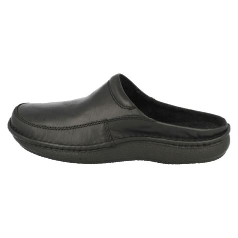 Mens Clarks Kite Clog Leather Mule Slipper Ebay