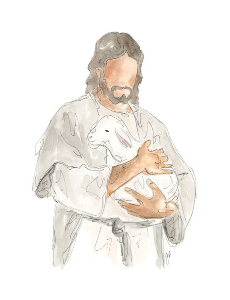 Lamb Of God Watercolor Jesus Drawings Jesus Painting Jesus Christ Art