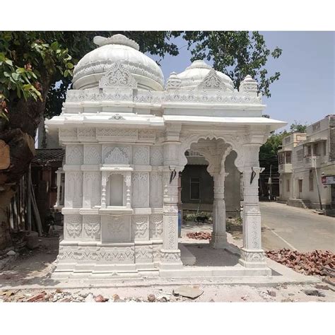 White Marble Temple Design Traditional At Rs In Makrana Id