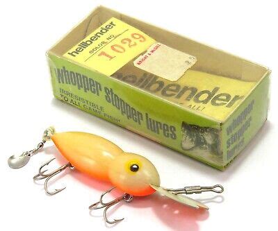 Whopper Stopper Hellbender Vintage Diving Crankbait Fishing Lure Box