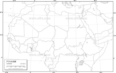 アフリカ北部 白地図 ベクター地図素材のダウンロード販売 アフロモール