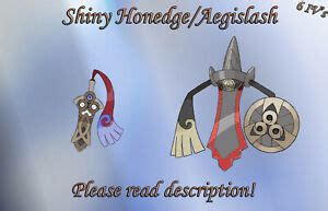 Shiny Honedge/Aegislash 6IV - X/Y OR/AS S/M US/UM Sword/Shield | eBay