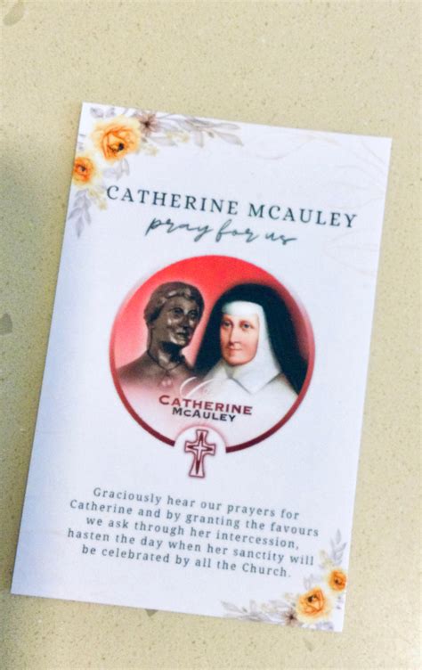 Catherine Mcauley Pray Card Mercy International Centre T Shop