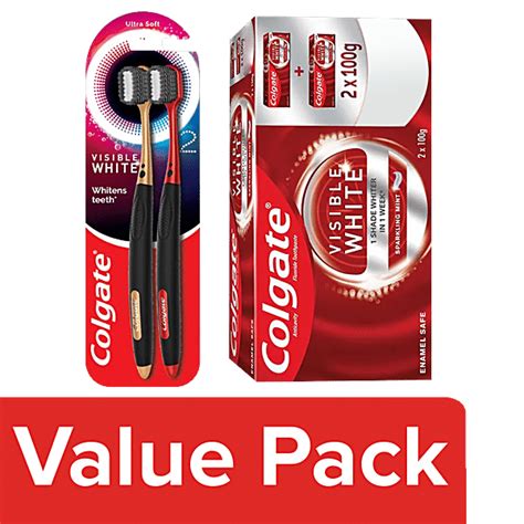 Buy Colgate Visible White Whitening Toothpaste G O Toothbrush