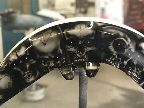 Harley Davidson custom paint airbrushed skulls | Airbrush skull ...