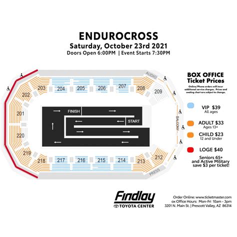 Seating Charts | Findlay Toyota Center