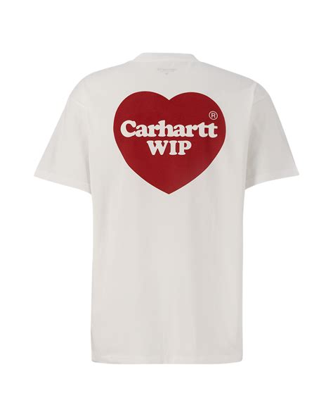 Carhartt Wip S S Double Heart T Shirt Wit Coef