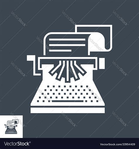 Copywriting Glyph Icon Royalty Free Vector Image