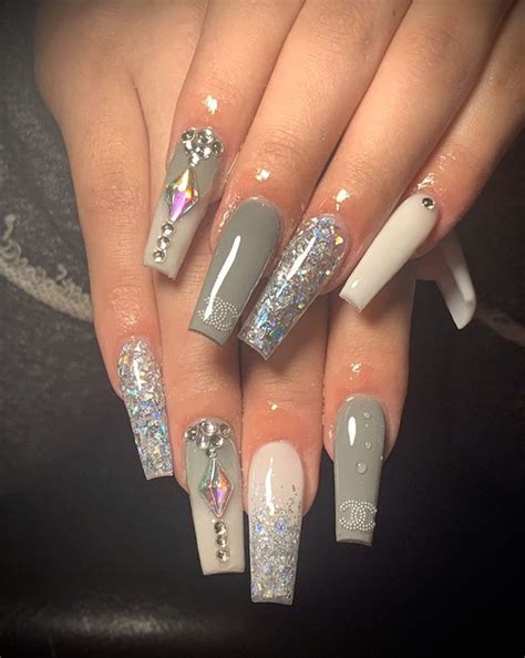 Matte Gray Nail Designs - template