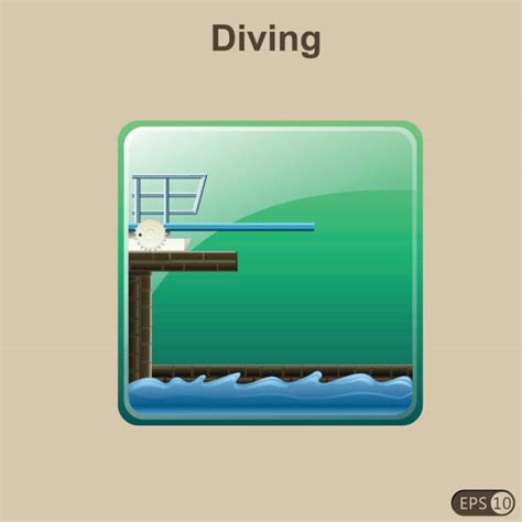 platform diving illustrations royalty  vector graphics clip