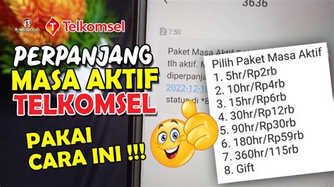 Cara Beli Masa Aktif Telkomsel Dengan Pulsa 100 Mudah YouTube