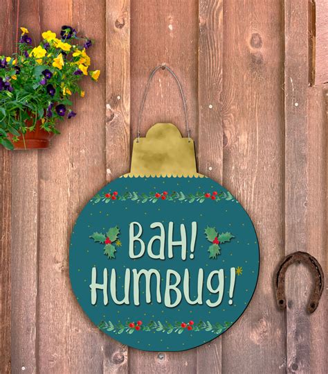 Outdoor Metal Art Bah Humbug Ornament Nelson Ts