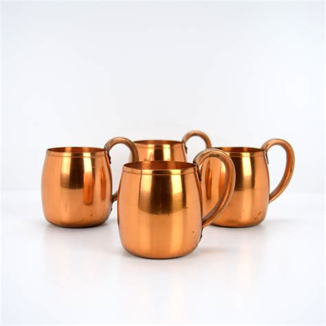 West Bend Solid Copper Mugs Set Of 4 Moscow Mule By MetalAndTweed