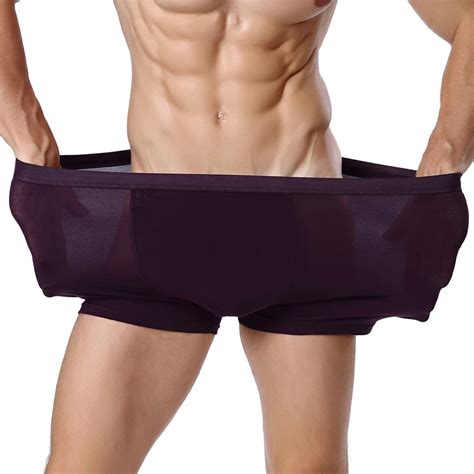 Zhudiman Underwear Solid Boxer Men Pouch Modal Bamboo Fiber Underpants