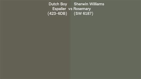 Dutch Boy Espalier Db Vs Sherwin Williams Rosemary Sw