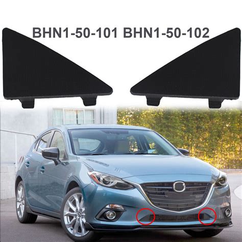 Tow Hook Eye Covers Triangle Caps Front Bumper Pair For Mazda 3 2014