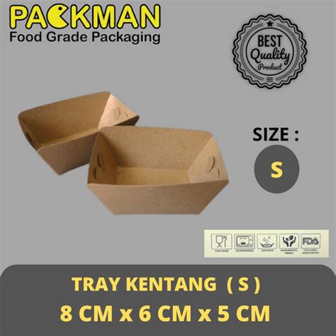 Jual French Fries Paper Tray Kotak Kentang Goreng Uk X X Cm Kraft