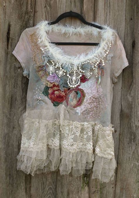 Nostalgia Tunic II Tattered Laces Shabby Chic Whimsy Bohemian