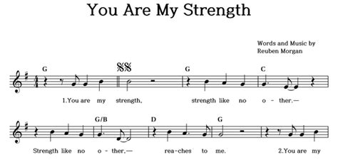 You Are My Strength 좋은 찬양 좋은 악보 Musicday