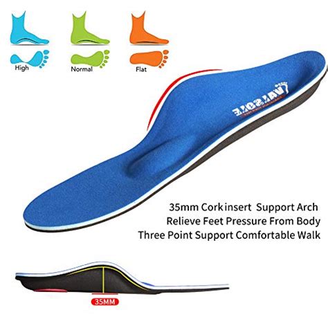 VALSOLE Plantar Fasciitis Insoles For Men And Women Arch Supports