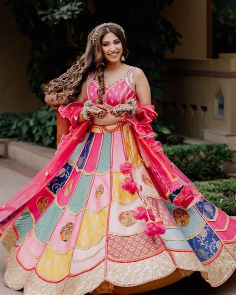 Multi Color Lehengas With Unique Colors Color Combinations