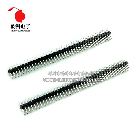 50pcs 2 54mm 2 X 40 Pin Male Double Row Pin Header Strip Pin Header