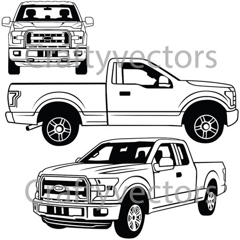 Ford F150 Xl 2016 Vector Etsy