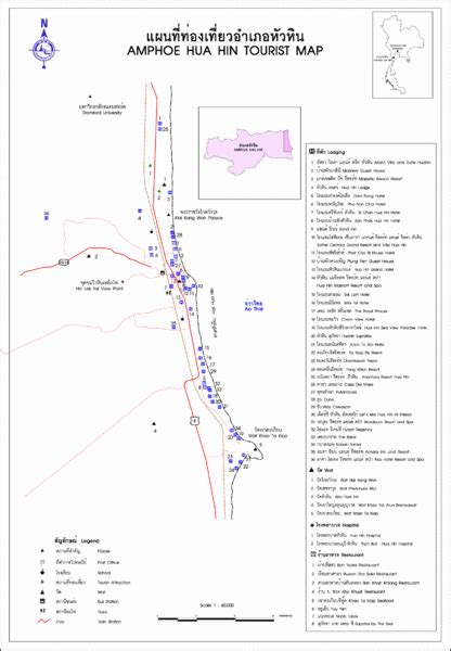 Tourist Attraction Hua Hin Map Tourist Destination In The World