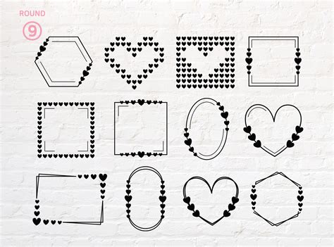 Heart Outline Svg Heart Frame Svg Png Dxf Eps Pdf Etsy Uk