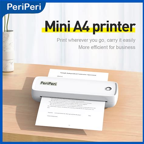 PeriPeri A80 A4 Size Mini Thermal Printer 1Year Warranty Inkless