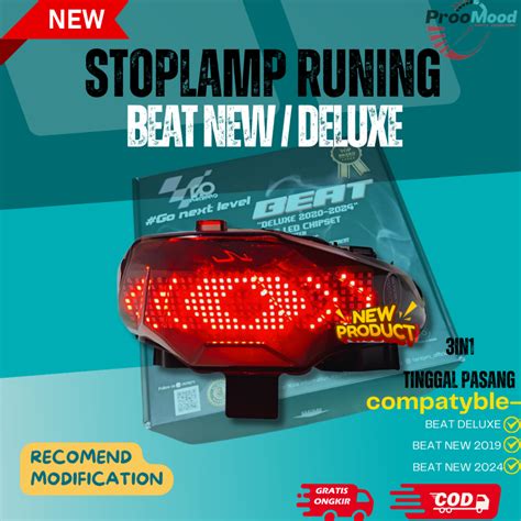 Jual Stoplamp Running Beat Deluxe Lampu Belakang Running Beat Mika