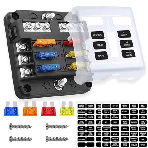 Bloc De Fusibles Lame Voies V Avec Indicateur Lumineux Led Et