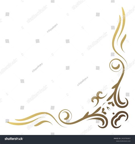 Gold Vintage Corner Frame Filigree Retro Stock Vector (Royalty Free ...