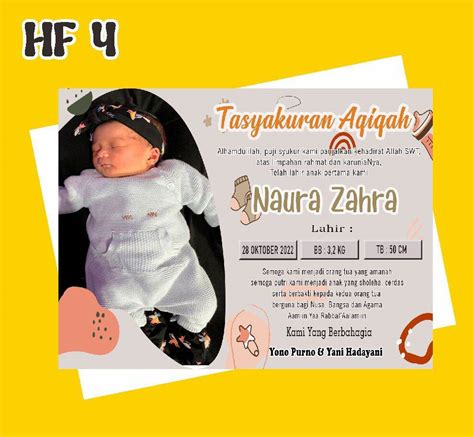 Sticker Tasyakuran Aqiqah Tasyakuran Kelahiran Bayi Isi Pcs Free