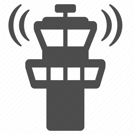 Airport Control Tower Radar Icon