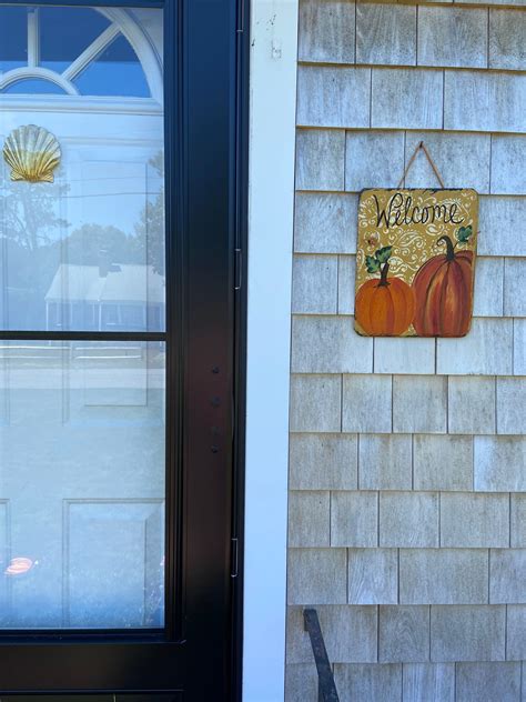 Pumpkin Slate Plaque Fall Sign Porch Decor Painted Slate Fall Decor Slate Welcome Sign