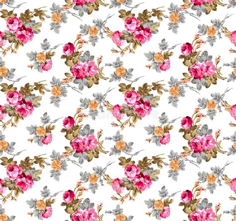 Seamless Beautiful Vintage Floral Pattern With Abstract Digital Floral