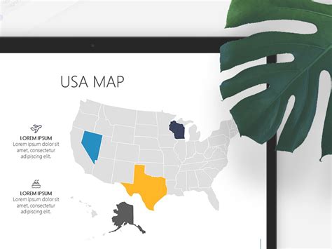 USA Map PowerPoint Template | Free Download by 24Slides on Dribbble