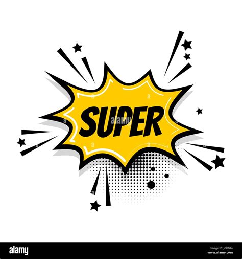 Comic text speech bubble pop art super Stock Vector Image & Art - Alamy