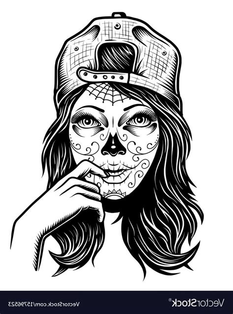 Girl Skull Vector At Collection Of Girl Skull Vector