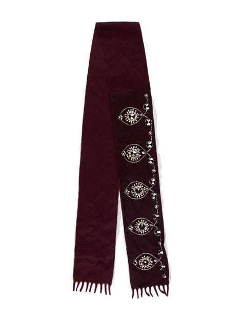 Prada Printed Scarf - Burgundy Scarves and Shawls, Accessories ...