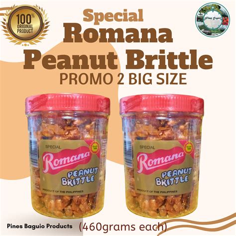 2 Big Size Baguio Romana Peanut Brittle