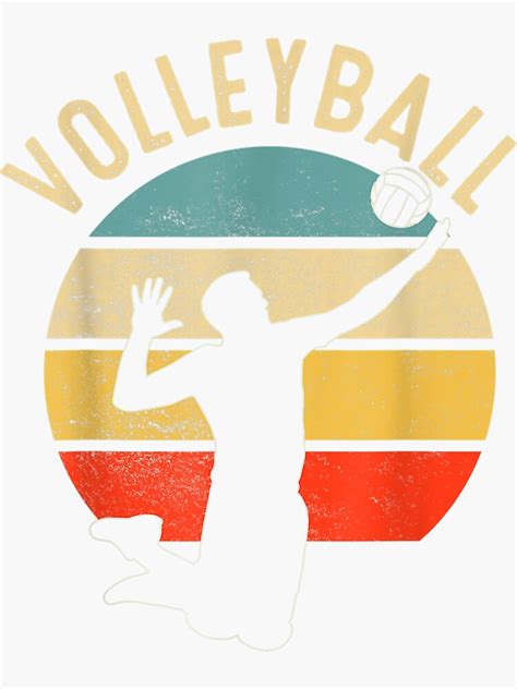 Volleyball Vintage Retro Volleyball Player Sticker For Sale By