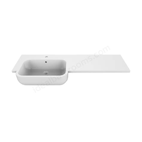 1200mm Standard Isocast Semi Countertop Basin And Worktop Left Hand