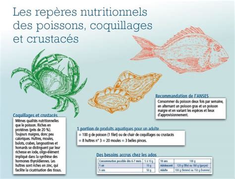 Infographie Les Rep Res Nutritionnels Des Poissons Coquillages Et